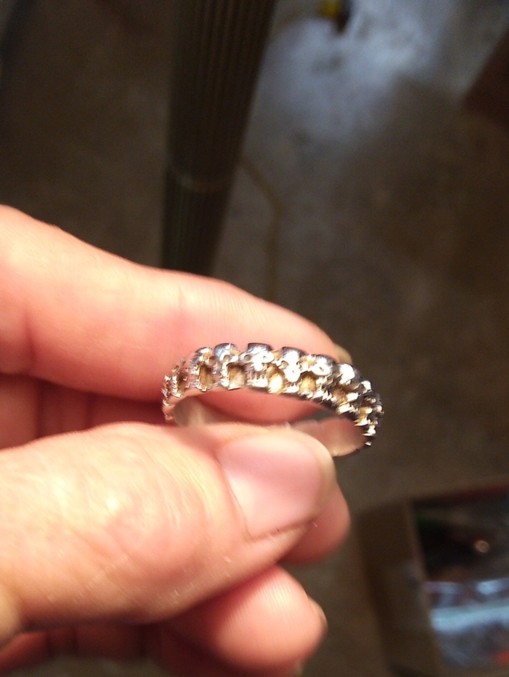 Men's Silver Skull Ring #A525